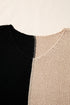 Modern Geometric Block Drop Shoulder Sweater