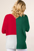 Modern Geometric Block Drop Shoulder Sweater
