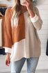 Modern Geometric Block Drop Shoulder Sweater