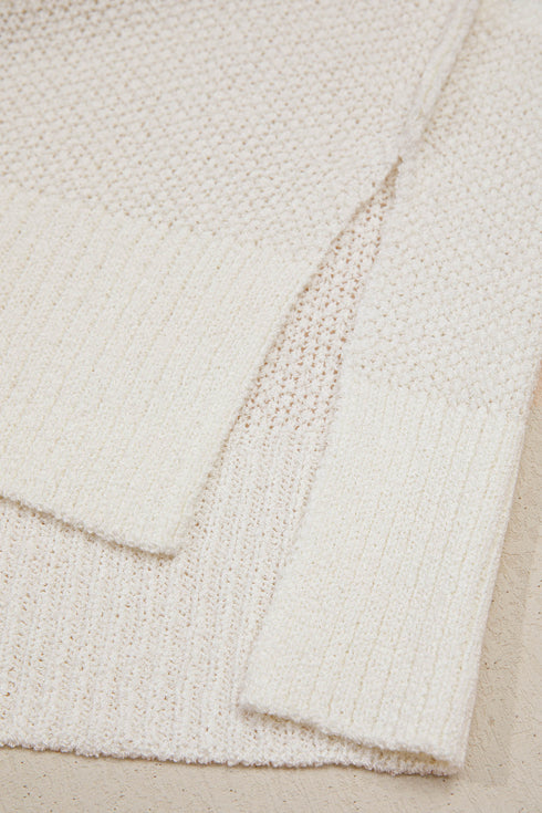 Modern Geometric Block Drop Shoulder Sweater