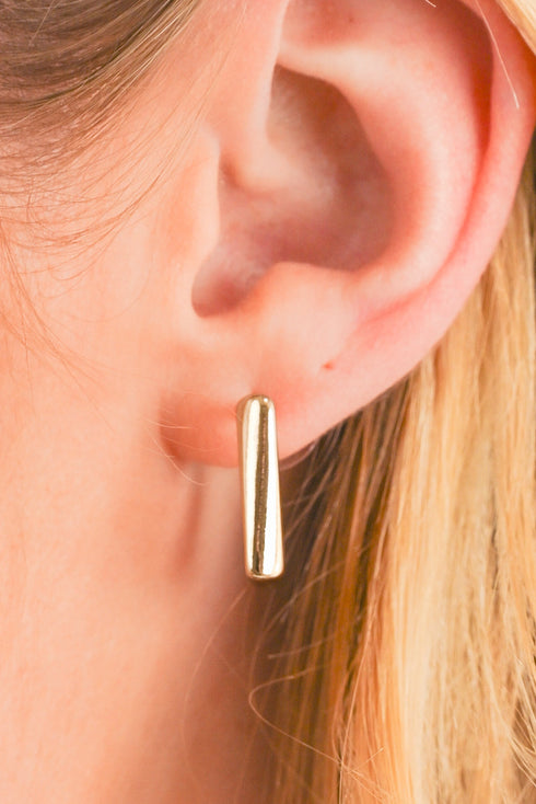Modern Geometric Plated Alloy Square Hook Earrings