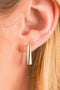 Modern Geometric Plated Alloy Square Hook Earrings