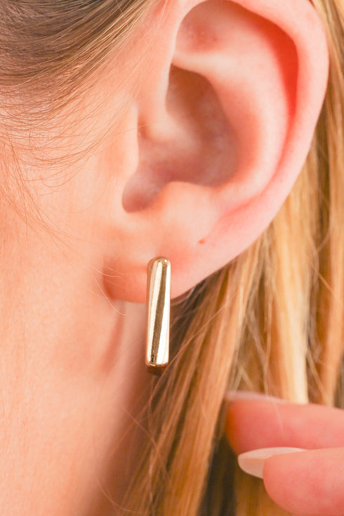 Modern Geometric Plated Alloy Square Hook Earrings