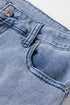 Modern High Waist Solid Button Fly Flare Jeans