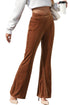 Modern High Waisted Flare Silhouette Corduroy Pants