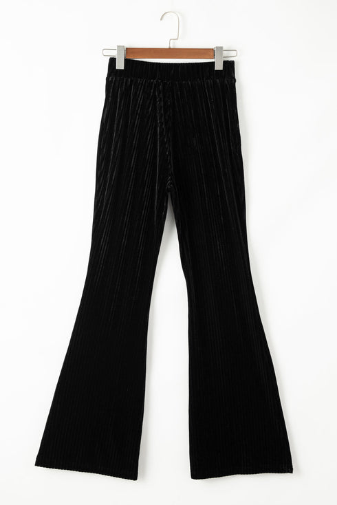 Modern High Waisted Flare Silhouette Corduroy Pants