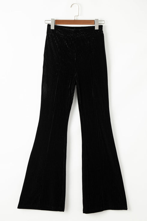 Modern High Waisted Flare Silhouette Corduroy Pants