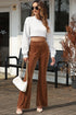 Modern High Waisted Flare Silhouette Corduroy Pants