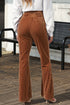Modern High Waisted Flare Silhouette Corduroy Pants