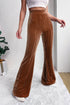 Modern High Waisted Flare Silhouette Corduroy Pants