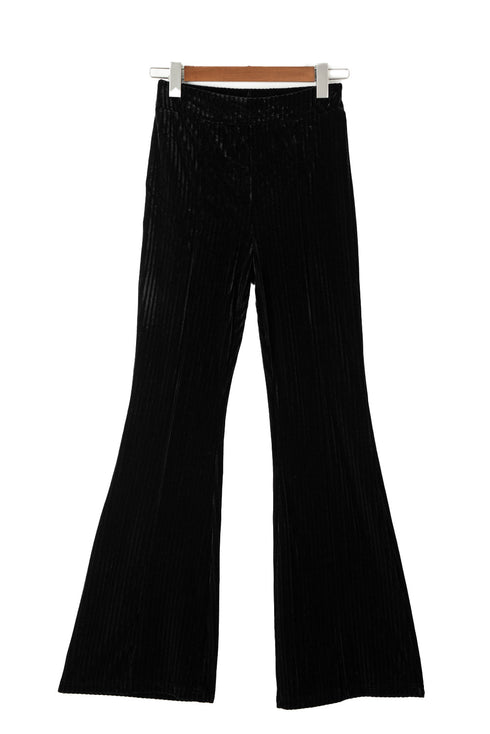 Modern High Waisted Flare Silhouette Corduroy Pants