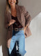 Modern Houndstooth Print Lapel Collar Blazer