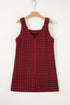 Modern Houndstooth Print V Neck Sleeveless Mini Dress