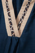 Modern Leopard Print Patchwork Collar Flounce Sleeve Blouse