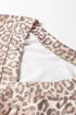 Modern Leopard Print V Neck Pullover Two Piece Dresses