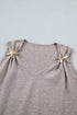 Modern Metal Star Detail V Neck Knit Sweater Vests