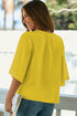 Modern Minimalist Draped Wrap V Neck Blouse