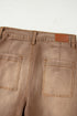 Modern Minimalist Patch Pocket Wide Leg Denim Jeans