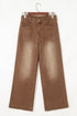 Modern Minimalist Patch Pocket Wide Leg Denim Jeans