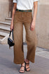 Modern Minimalist Patch Pocket Wide Leg Denim Jeans