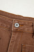 Modern Minimalist Patch Pocket Wide Leg Denim Jeans