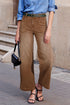 Modern Minimalist Patch Pocket Wide Leg Denim Jeans