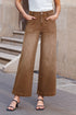 Modern Minimalist Patch Pocket Wide Leg Denim Jeans