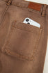 Modern Minimalist Patch Pocket Wide Leg Denim Jeans