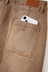 Modern Minimalist Patch Pocket Wide Leg Denim Jeans