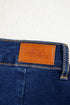 Modern Minimalist Patch Pocket Wide Leg Denim Jeans