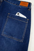 Modern Minimalist Patch Pocket Wide Leg Denim Jeans