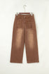 Modern Minimalist Patch Pocket Wide Leg Denim Jeans
