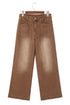 Modern Minimalist Patch Pocket Wide Leg Denim Jeans