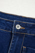Modern Minimalist Patch Pocket Wide Leg Denim Jeans