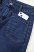 Modern Minimalist Patch Pocket Wide Leg Denim Jeans