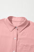 Modern Minimalist Solid Cuffed Short Sleeve Shirt