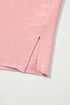 Modern Minimalist Solid Cuffed Short Sleeve Shirt