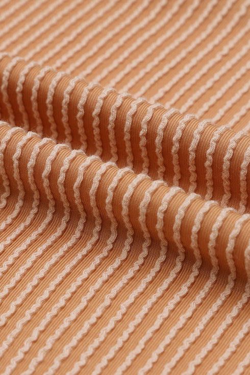 Modern Muse Ribbed Knit Color Block Long Sleeve Pullover Top