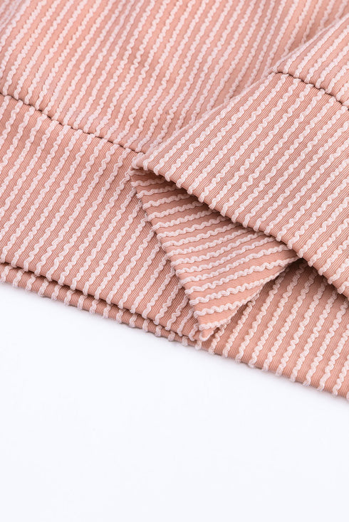 Modern Muse Ribbed Knit Color Block Long Sleeve Pullover Top