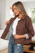 Modern Patchwork Collared Buttoned Leopard Liner Jacket