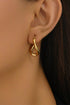 Modern Plated Three Dimensional Spiral Design Alloy Earrings