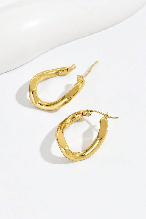 Modern Plated Three Dimensional Spiral Design Alloy Earrings