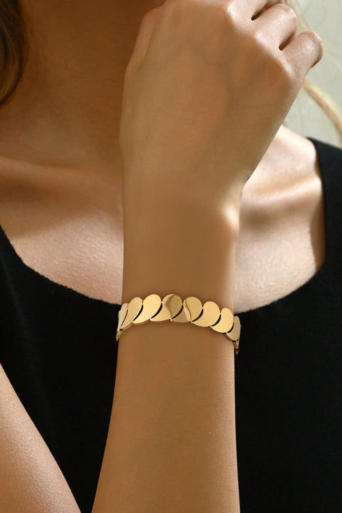 Modern Plated Titanium Steel Water Drop Bangle
