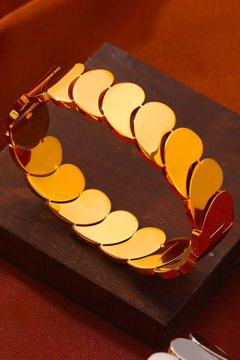 Modern Plated Titanium Steel Water Drop Bangle