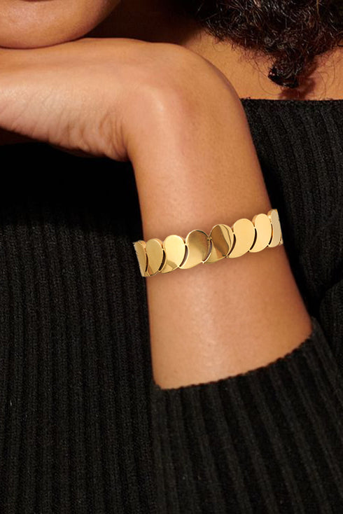 Modern Plated Titanium Steel Water Drop Bangle