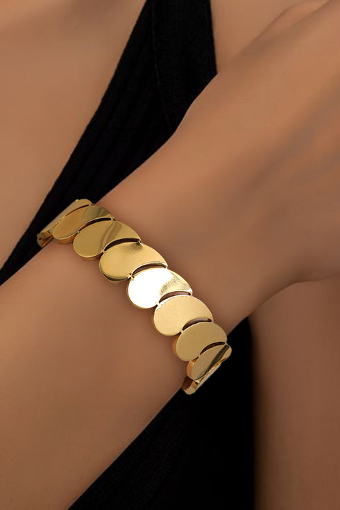 Modern Plated Titanium Steel Water Drop Bangle