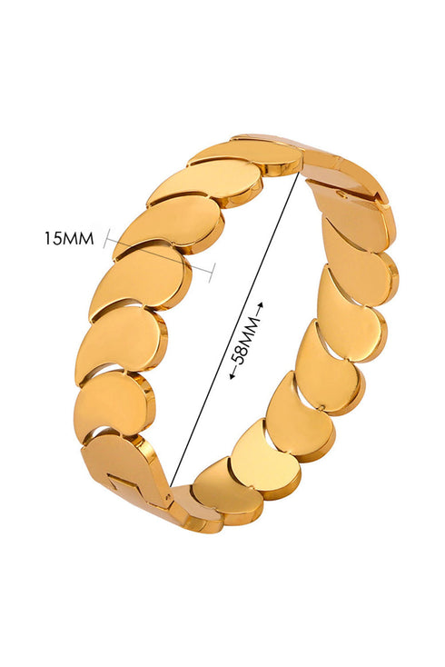 Modern Plated Titanium Steel Water Drop Bangle