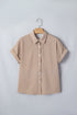 Modern Polka Dot Print Cuffed Short Sleeve Shirt
