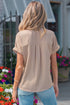 Modern Polka Dot Print Cuffed Short Sleeve Shirt