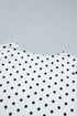 Modern Polka Dot Print Lettuce Trim Long Sleeve Top